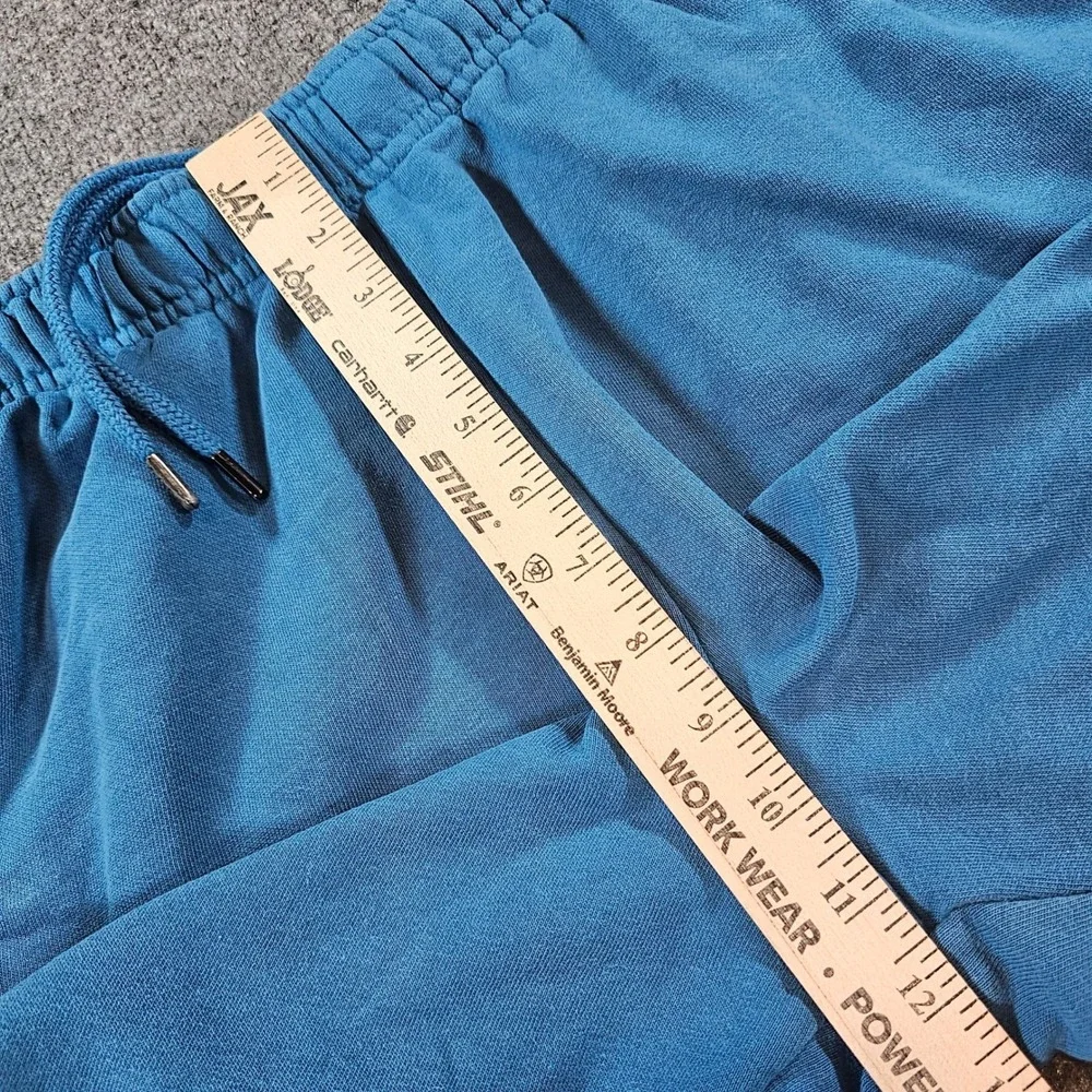 The North Face Mens Blue Fleece Shorts Elastic Waist Drawstring A4AAG Size Small